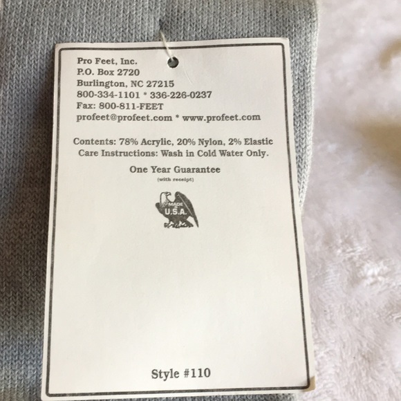 All Sport Sick Pro Feet Inc gray tube socks. Size 7-9 NWT - Picture 3 of 3